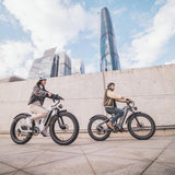 26" Electric Mountain Bike 48V 25Ah 7-Speed Dual Suspension White