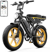 Electric Bicycle with 1500W Motor, 48V 15Ah Removable Battery, 7-Speed Gears, 20-Inch Wheels