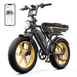 Electric Bicycle with 1500W Motor, 48V 15Ah Removable Battery, 7-Speed Gears, 20-Inch Wheels
